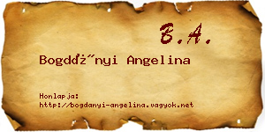Bogdányi Angelina névjegykártya
